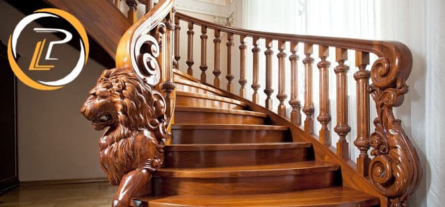 Cầu thang gỗ tự nhiên hiện đại nâng tầm đẳng cấp biệt thự