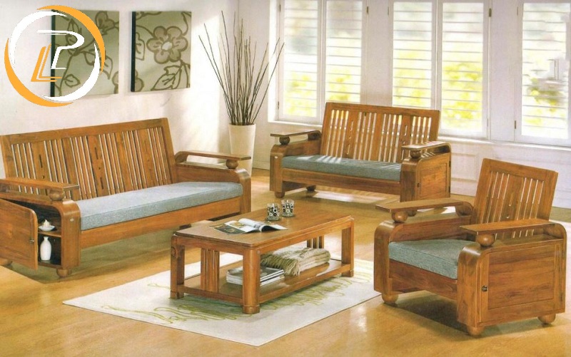 Bàn ghế phòng khách gỗ tự nhiên Thái Nguyên