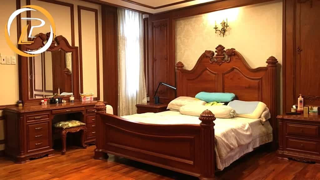 3+ Mẫu giường ngủ gỗ tự nhiên cho chung cư hiện đại đẹp miễn chê