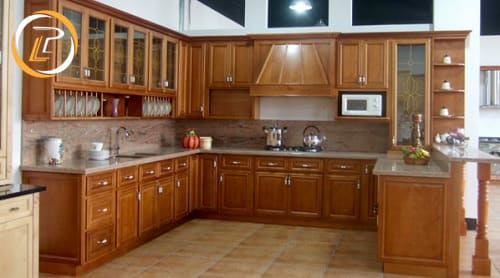 Mẫu nội thất phòng bếp gỗ tự nhiên giá tốt, chất lượng vượt trội