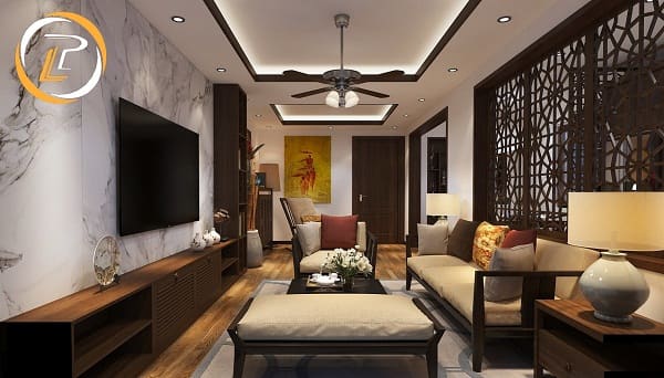 Mẫu nội thất phòng khách gỗ tự nhiên bền đẹp vượt thời gian