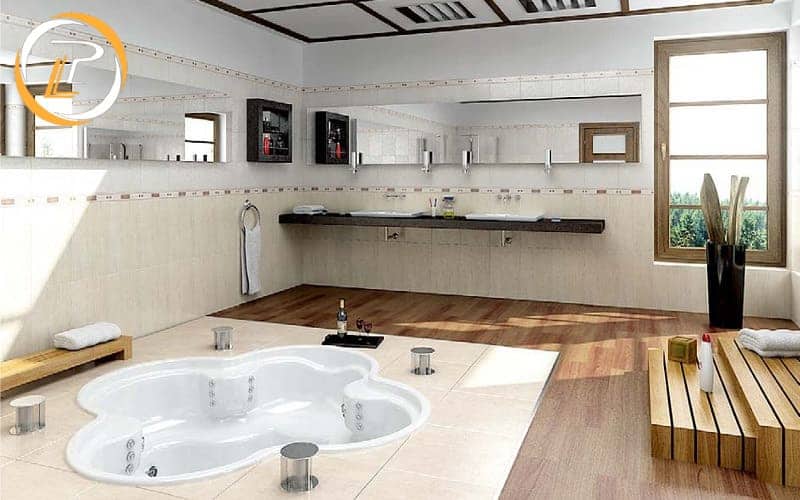Mẫu nội thất phòng tắm gỗ công nghiệp cách tân đẹp mãn nhãn