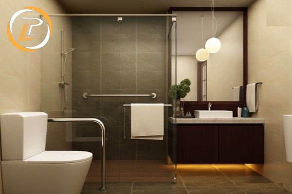 Mẫu nội thất phòng tắm gỗ công nghiệp giá tốt cho chung cư