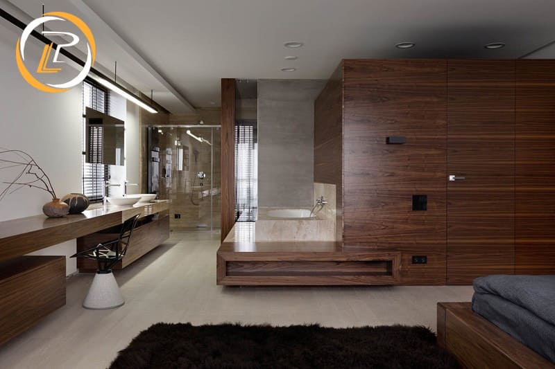 Mẫu nội thất phòng tắm gỗ công nghiệp 12