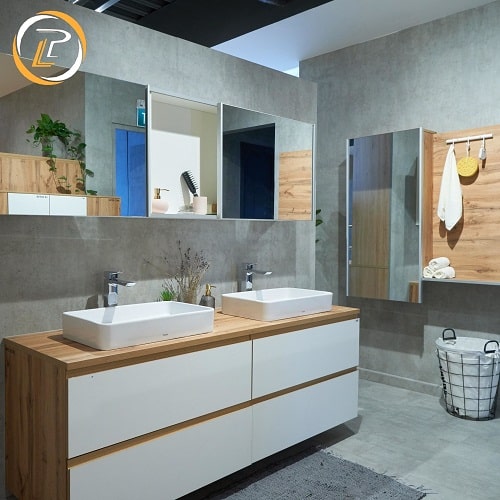 Mẫu nội thất phòng tắm gỗ công nghiệp tối ưu hóa không gian