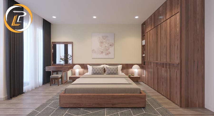 Nội thất phòng ngủ gỗ tự nhiên cho chung cư tối ưu diện tích