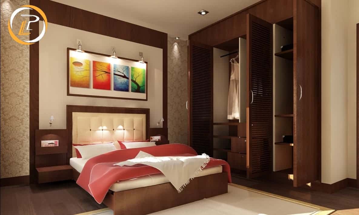 Nội thất phòng ngủ gỗ tự nhiên cho căn hộ chung cư