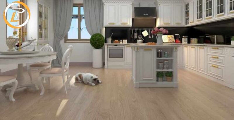 Thiết kế nội thất phòng bếp gỗ tự nhiên cao cấp cho biệt thự