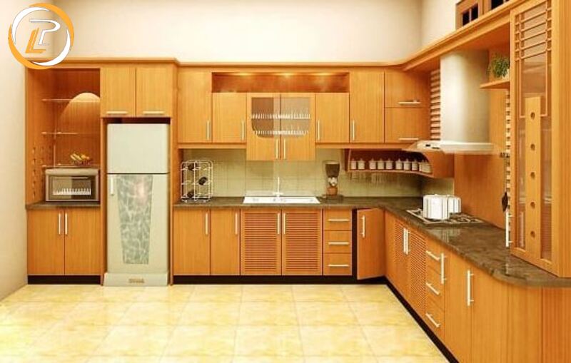 Mẫu nội thất phòng bếp gỗ tự nhiên, bền đẹp cho mọi nhà