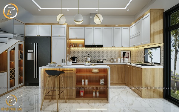 Thiết kế nội thất phòng bếp đẹp hiện đại